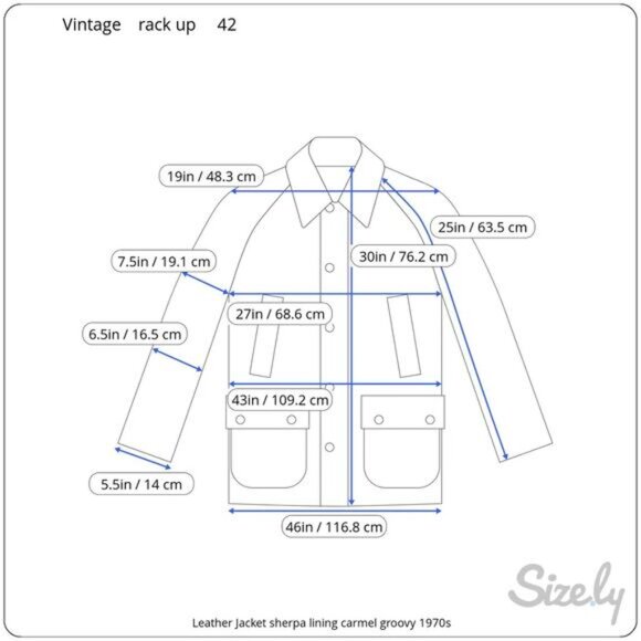 Leather Jacket sherpa lining carmel groovy 1970s - Picture 2 of 12